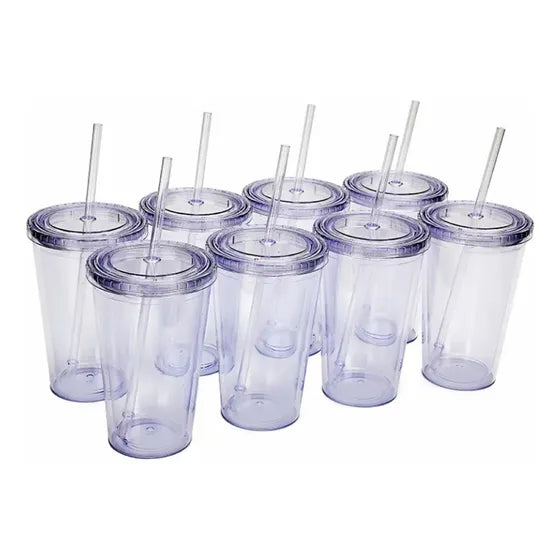 15 Vaso Acrílico Transparente 500cc Souvenir Fiesta Candy