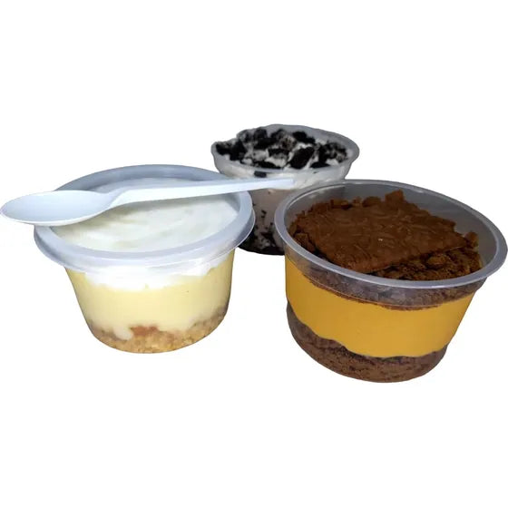 Potes Envases Descartables Stendy Shot Vaso 150cc Con Tapa Y Cucharas X100